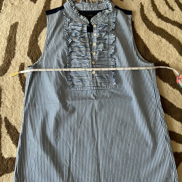 J Crew Striped Tuxedo Sleeveless Top 4 - Picture 7 of 10